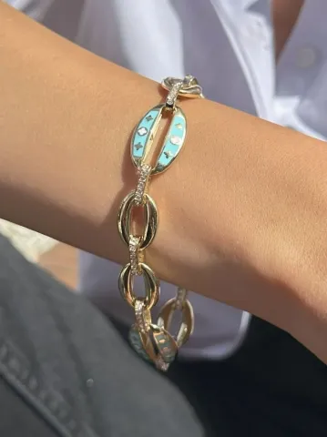 ‘Aqua Shine’ Tasarım Altın Bileklik