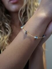 Nazar Boncuklu 14 Ayar Altın Bileklik