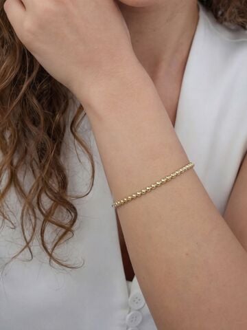 14 Ayar Altın Top Zincir Bileklik