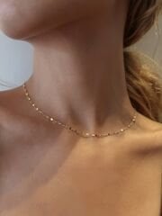 Parlak Aynalı 14 Ayar Altın Zincir