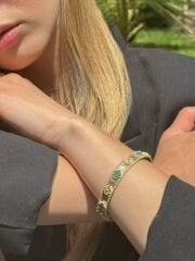 Yeşil Yoncalı Altın Kelepçe