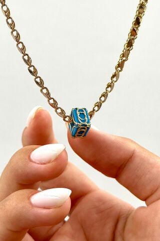 14 Ayar Altın Kafes Boncuk Kolye Ucu