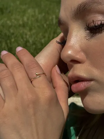 14 Ayar Çivi Altın Yüzük