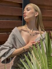 Siyah Yonca Altın Kolye