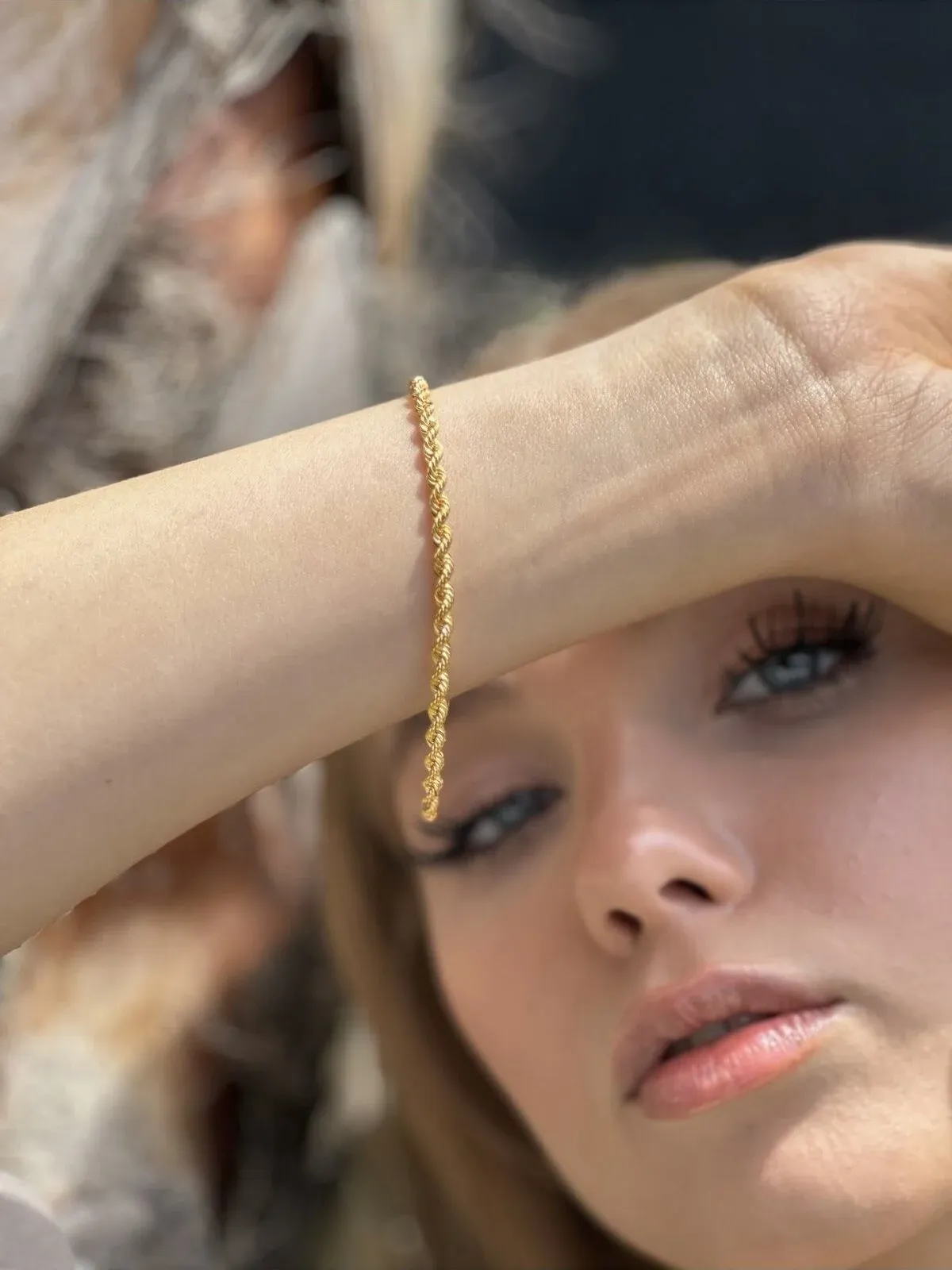 Halat Burgu 14 Ayar Altın Bileklik