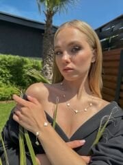 14 Ayar Altın Beyaz Yonca Bileklik