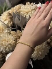 Halat Burgu 14 Ayar Altın Bileklik