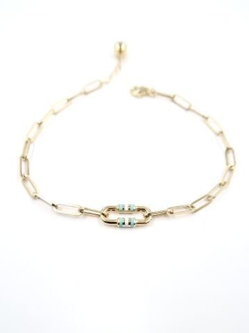 Mavi Mineli Ataç Bileklik