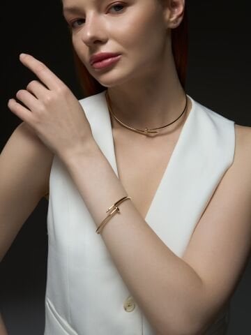 14 Ayar Altın Çivi Kelepçe