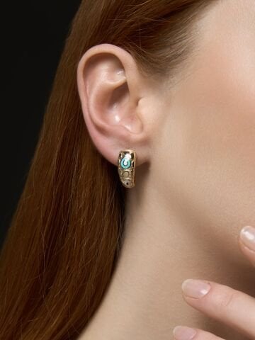 14 Ayar Altın Mavi Mine Set – İyi Enerjinin Simgesi