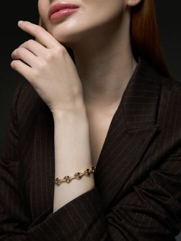 14 Ayar Altın Armoni Bilezik – Işığın Zarif Akışı