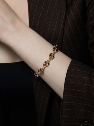 14 Ayar Altın Armoni Bilezik – Işığın Zarif Akışı