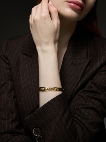 14 Ayar Altın Yaprak Bilezik – Zarafetin Doğadan Hali