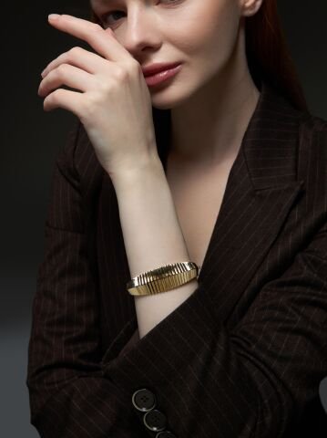 14 Ayar Altın Ritim Bilezik – Işığın Akışındaki Zarafet