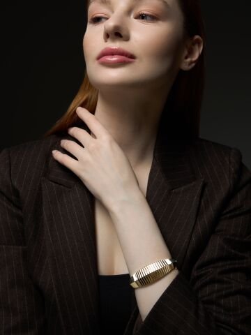 14 Ayar Altın Ritim Bilezik – Işığın Akışındaki Zarafet