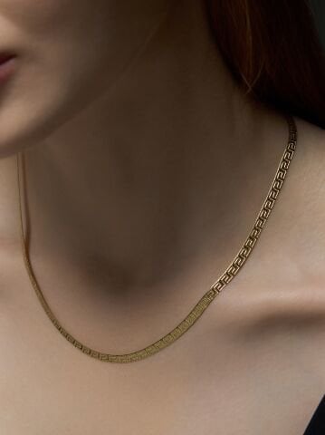 14 Ayar Altın İtalyan Ezme Helen Kolye – Zarafetin Modern Yorumu