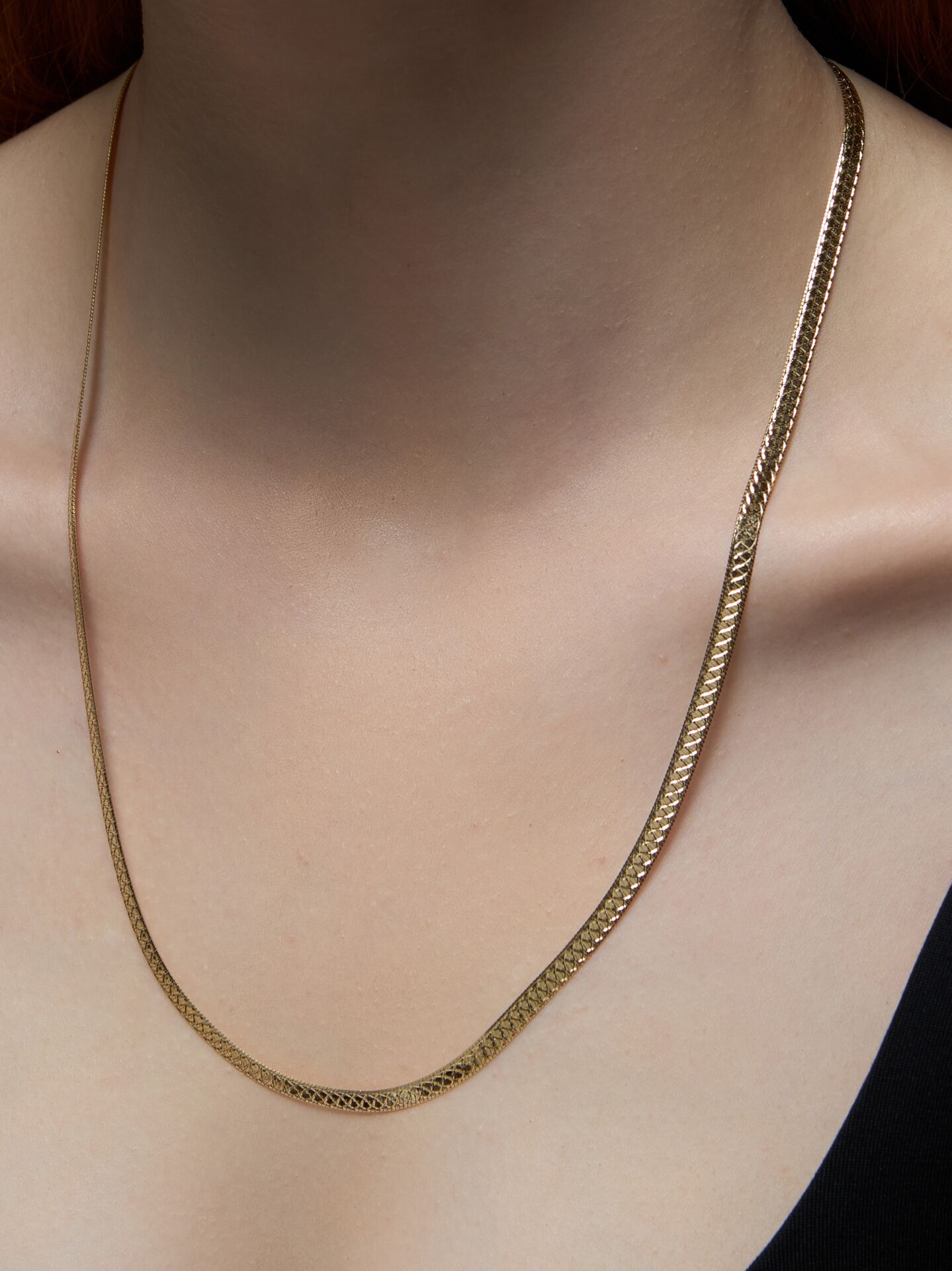 14 Ayar Altın İtalyan Ezme Milano Kolye – Sade Işıltının Zarafeti