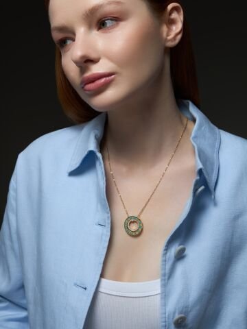 14 Ayar Altın “Tempora” Kolye – Zamanın Zarafeti