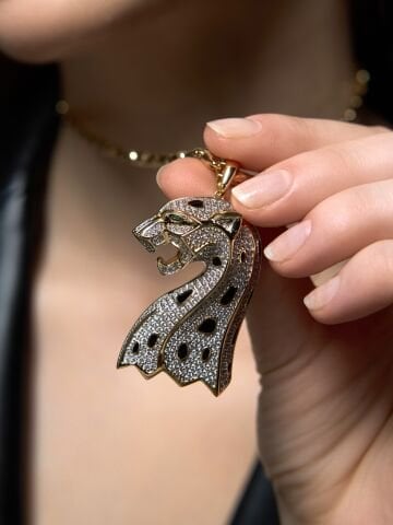 Golden Panter 14 Ayar Altın Kolye  – Işıltının panterle buluştuğu tasarım