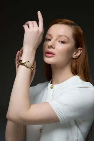 14 Ayar Gurmet Altın Bileklik – Taş Detaylı | Kalın, Lüks Model