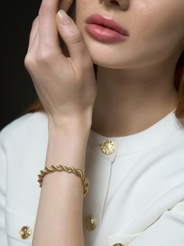 14 Ayar Altın Burgulu Bileklik