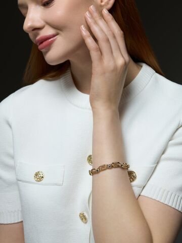 14 Ayar Altın Royal Blue Taş Bileklik – Zarif ve Modern Tasarım