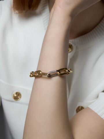 14 Ayar Altın “Işık Bağı” Bileklik – Zarif Halka Tasarım