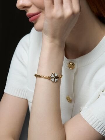 14 Ayar Altın “Kuzey Yonca” Bileklik