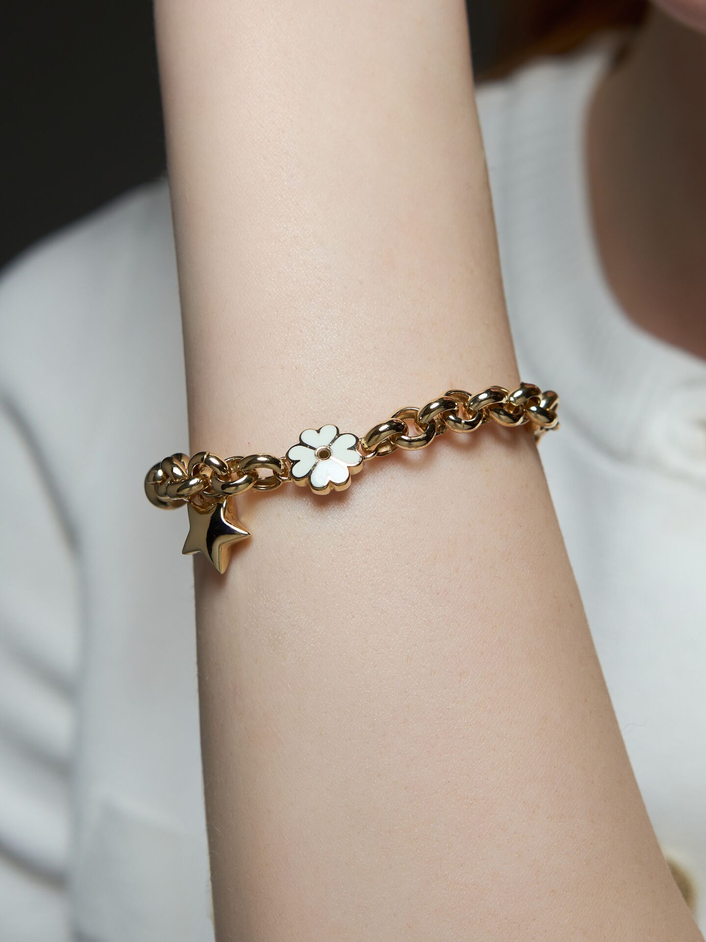 14 Ayar Altın “Yıldız Çiçeği” Bileklik