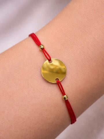 14 Ayar Altın Plaka Bileklik