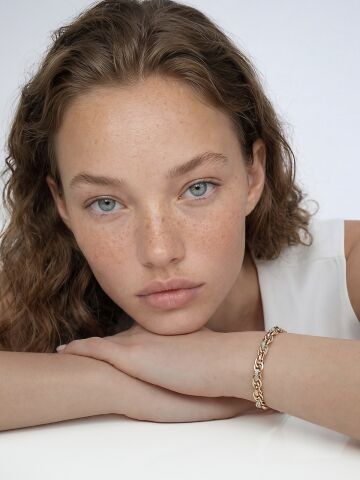 14 Ayar Altın Üç Renkli Bileklik